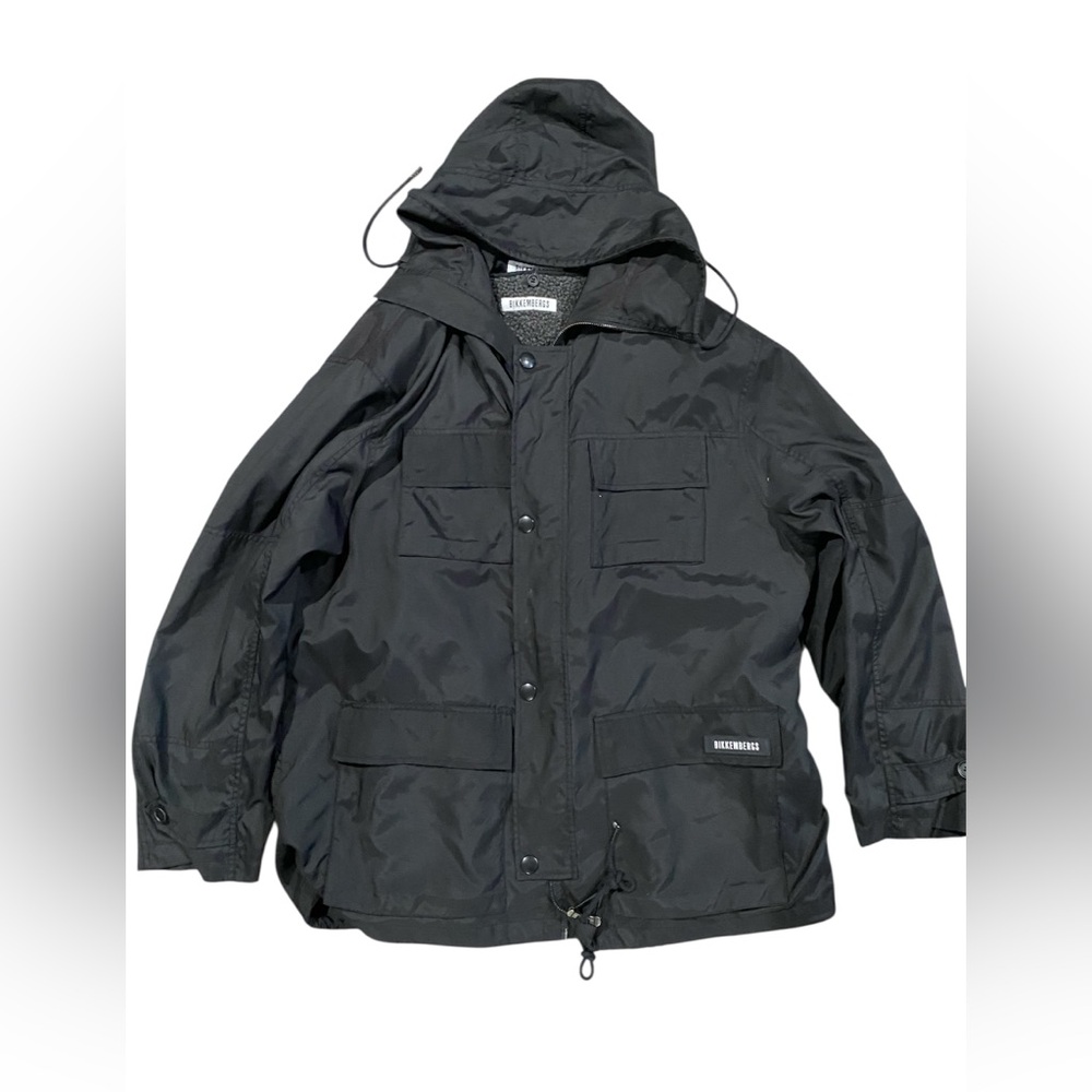 Bikkembergs Weatherproof Men's Black Raincoat Sherpa Lined‎ Black XXL